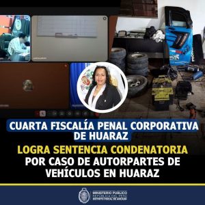 𝗙𝗜𝗦𝗖𝗔𝗟𝗜́𝗔 𝗟𝗢𝗚𝗥𝗔 𝗦𝗘𝗡𝗧𝗘𝗡𝗖𝗜𝗔 𝗖𝗢𝗡𝗗𝗘𝗡𝗔𝗧𝗢𝗥𝗜𝗔 𝗣𝗢𝗥 𝗖𝗔𝗦𝗢 𝗗𝗘 𝗔𝗨𝗧𝗢𝗣𝗔𝗥𝗧𝗘𝗦 𝗗𝗘 𝗩𝗘𝗛𝗜́𝗖𝗨𝗟𝗢𝗦 𝗘𝗡 𝗛𝗨𝗔𝗥𝗔𝗭.